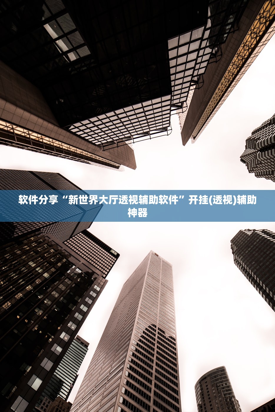 软件分享“新世界大厅透视辅助软件”开挂(透视)辅助神器