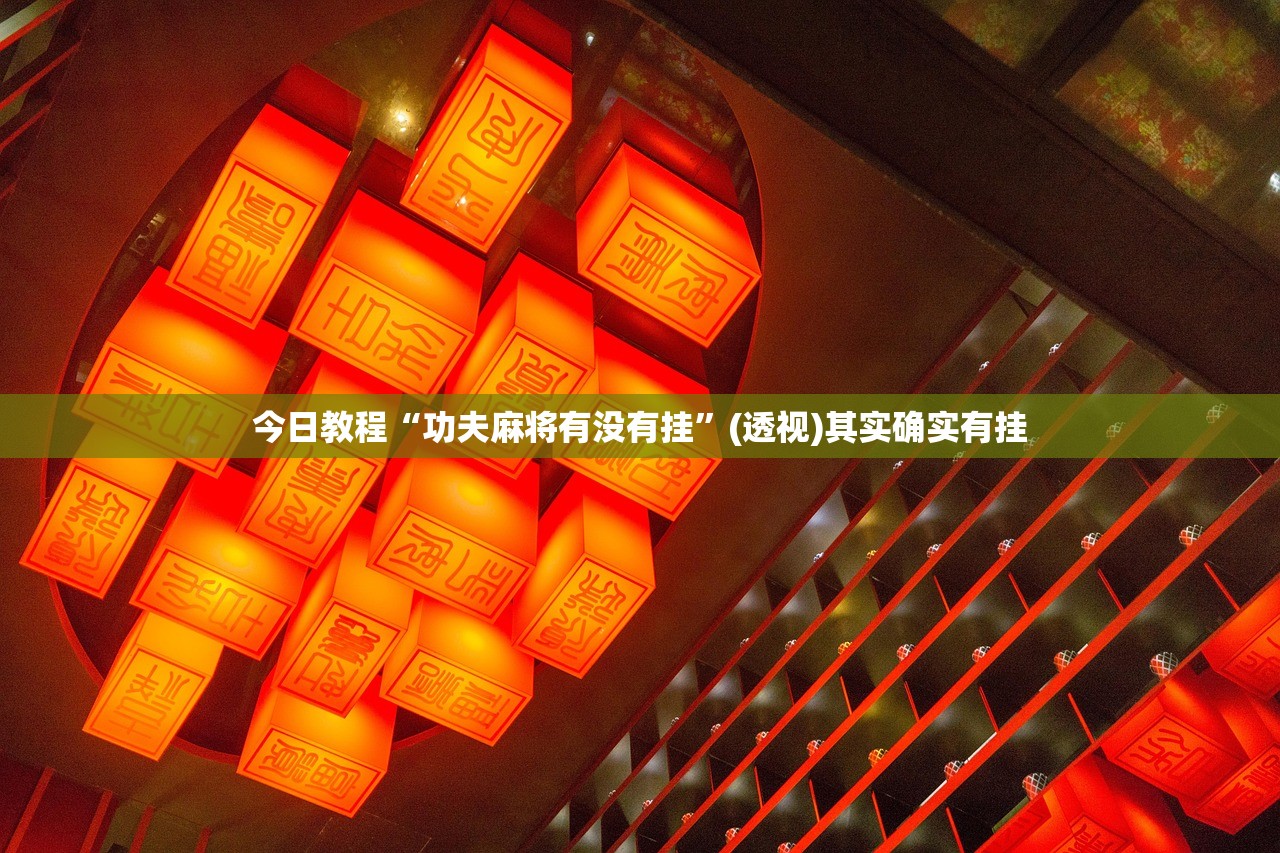 今日教程“功夫麻将有没有挂	”(透视)其实确实有挂